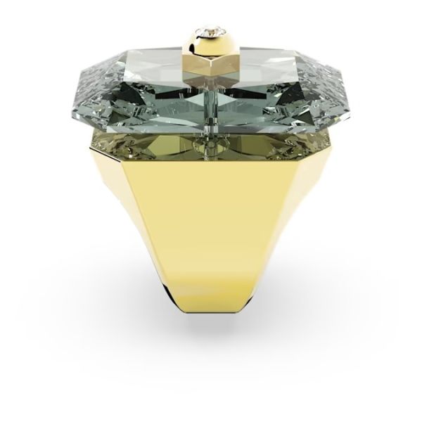 Anel Swarovski cocktail Numina Lapidação octogonal Cinzento Lacado a dourado 52