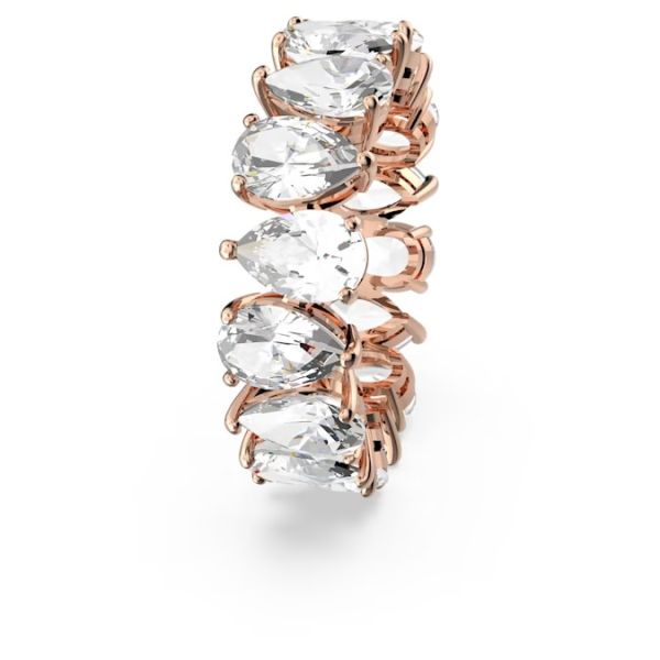 Anel Swarovski Vittore Lapidação gota Branco Lacado a rosa dourado 55