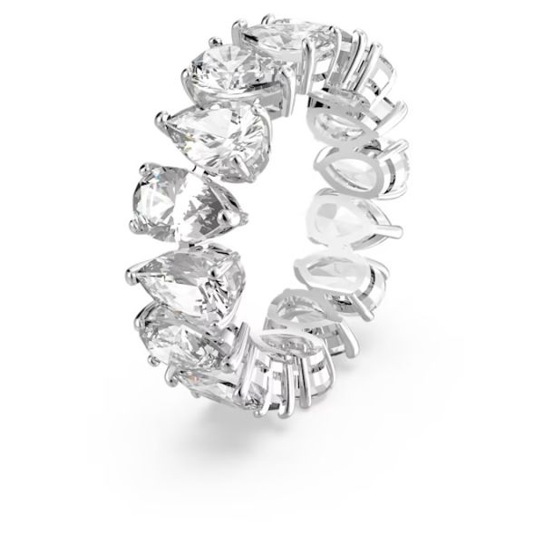 Anel Swarovski Vittore Lapidação gota Branco Lacado a ródio 52