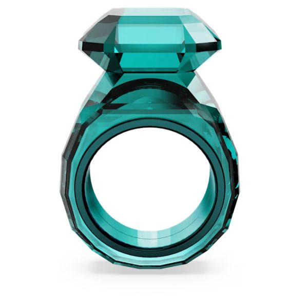 Anel Swarovski cocktail Lucent Lapidação octogonal Verde 52