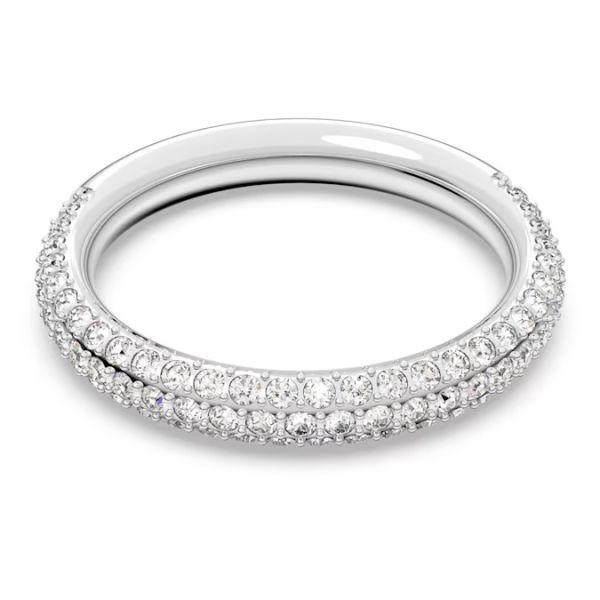 Anel Swarovski Stone Branco Lacado a ródio 52