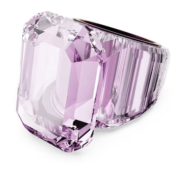 Anel Swarovski cocktail Lucent Lapidação octogonal Rosa 58