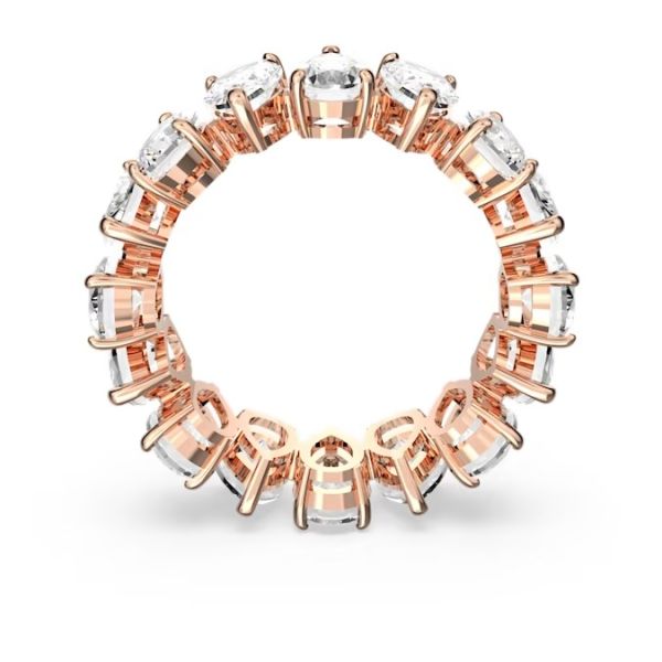 Anel Swarovski Vittore Lapidação gota Branco Lacado a rosa dourado 60