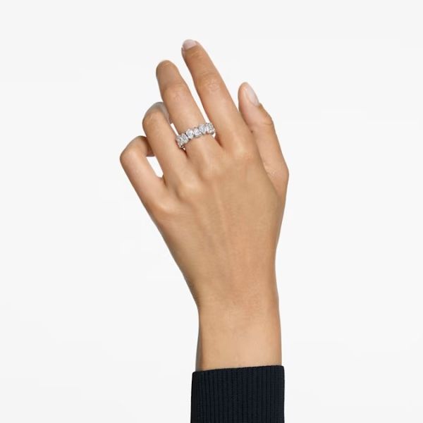 Anel Swarovski Vittore Lapidação gota Branco Lacado a ródio