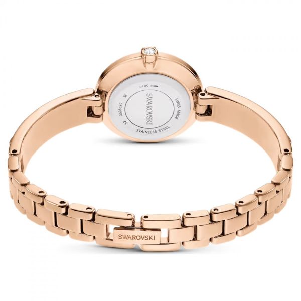 Relógio Swarovski Matrix Bangle Fabrico suíço Bracelete em cristal Rosa Acabamento em rosa dourado