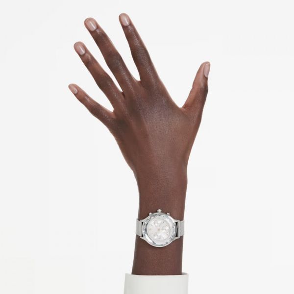 Relógio Swarovski Nova Chrono Fabrico suíço Pulseira de metal Prateado Aço inoxidável