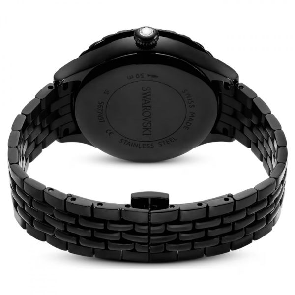 Relógio Swarovski Octea Moon Fabrico suíço Lua Pulseira de metal Preto Acabamento a preto