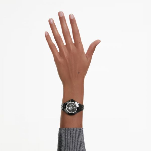 Relógio Swarovski Octea Moon Fabrico suíço Lua Pulseira de metal Preto Acabamento a preto