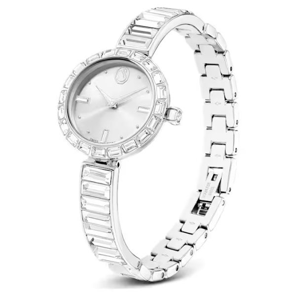 Relógio Swarovski Matrix Bangle Fabrico suíço Bracelete em cristal Prateado Aço inoxidável