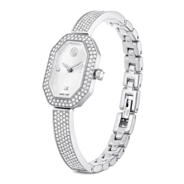 Relógio Swarovski Dextera Bangle Fabrico suíço Pulseira de metal Prateado Aço inoxidável