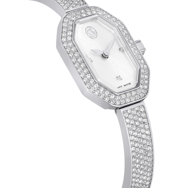Relógio Swarovski Dextera Bangle Fabrico suíço Pulseira de metal Prateado Aço inoxidável