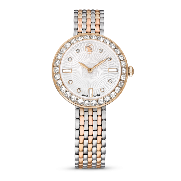 Relógio Certa Fabrico suíço Pulseira de metal Tom Dourado rosa Acabamento de combinação de metais