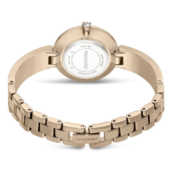 Relógio Swarovski Illumina Fabrico suíço Pulseira de metal Dourado Acabamento em champanhe dourado