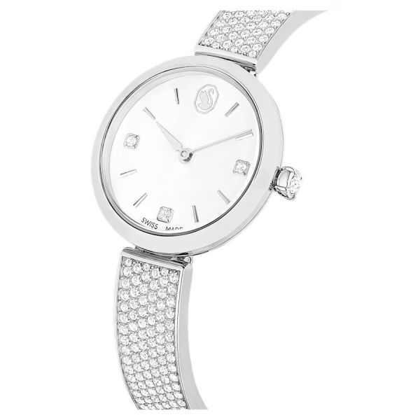 Relógio Swarovski Illumina Fabrico suíço Pulseira de metal Prateado Aço inoxidável