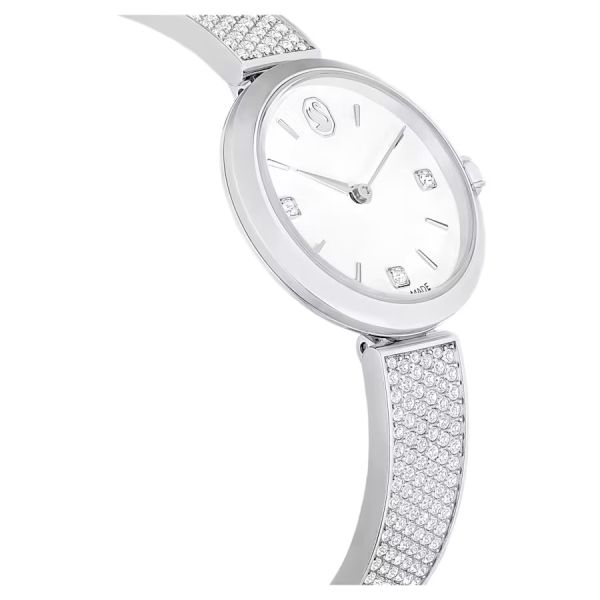 Relógio Swarovski Illumina Fabrico suíço Pulseira de metal Prateado Aço inoxidável