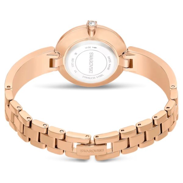 Relógio Swarovski Illumina Fabrico suíço Pulseira de metal Tom Dourado rosa Acabamento em rosa dourado