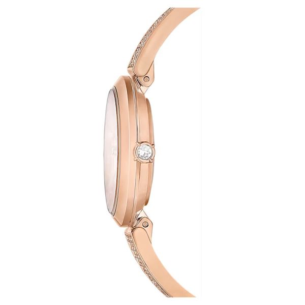 Relógio Swarovski Illumina Fabrico suíço Pulseira de metal Tom Dourado rosa Acabamento em rosa dourado