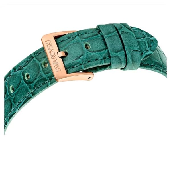 Relógio Swarovski Octea Chrono Fabrico suíço Pulseira Verde Acabamento em rosa dourado