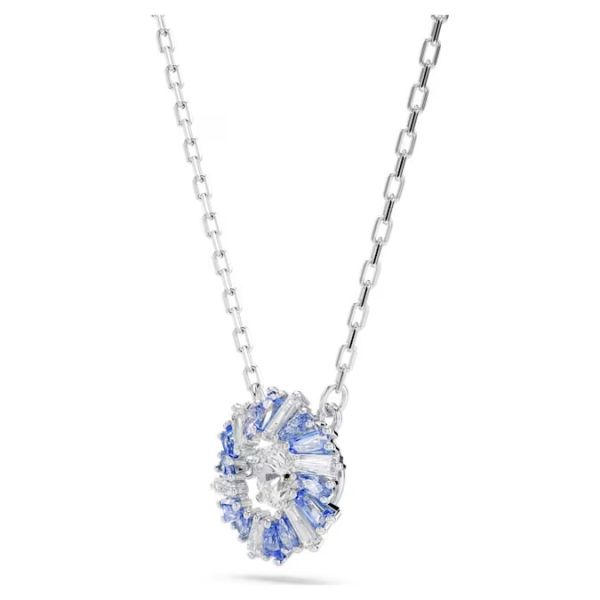 Conjunto Swarovski Idyllia Combinação de lapidações Flor Azul Lacado a ródio