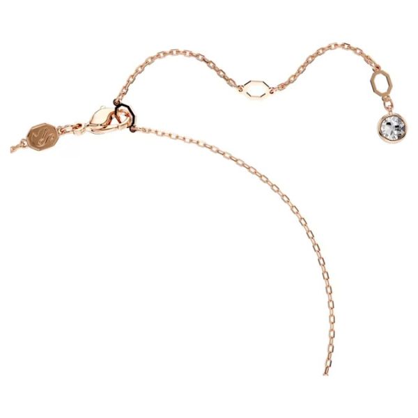 Conjunto Swarovski Hyperbola Infinity Branco Lacado a rosa dourado
