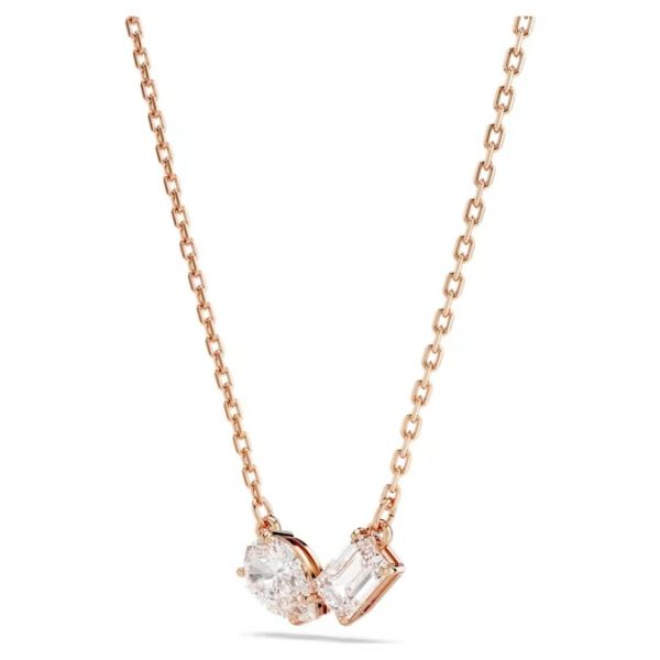 Conjunto Swarovski Mesmera Combinação de lapidações Branco Lacado a rosa dourado