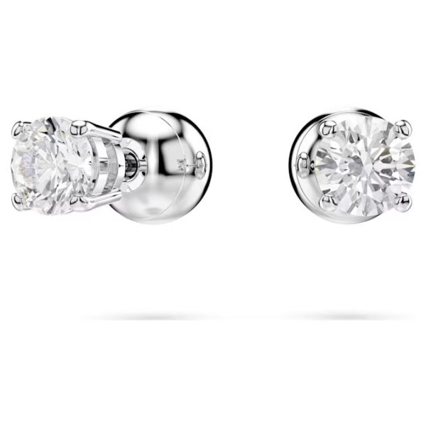 Conjunto Swarovski Hyperbola Coração Branco Lacado a ródio