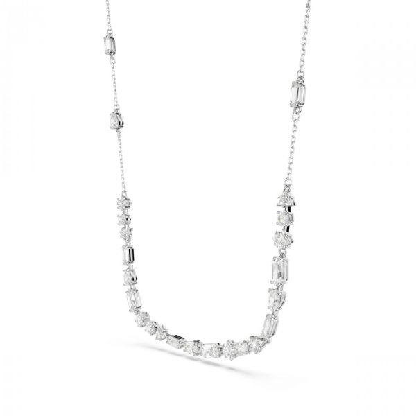 Conjunto Swarovski Mesmera Combinação de lapidações Design disperso Branco Lacado a ródio
