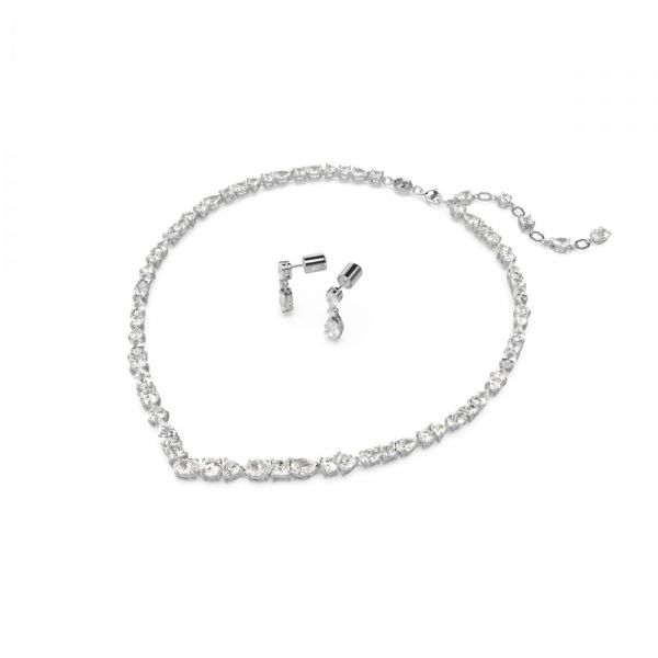 Conjunto Swarovski Mesmera Combinação de lapidações Branco Lacado a ródio