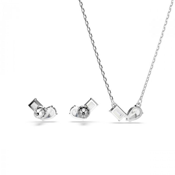 Conjunto Swarovski Mesmera Combinação de lapidações Branco Lacado a ródio