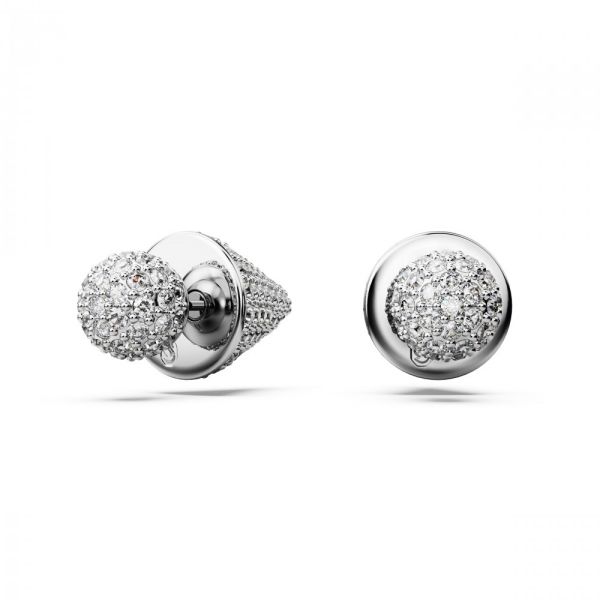Brincos Swarovski Luna stud Lua Branco Revestido a Ródio