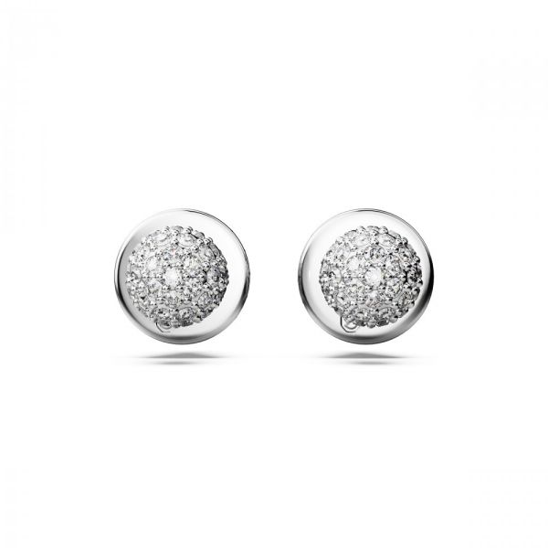 Brincos Swarovski Luna stud Lua Branco Revestido a Ródio