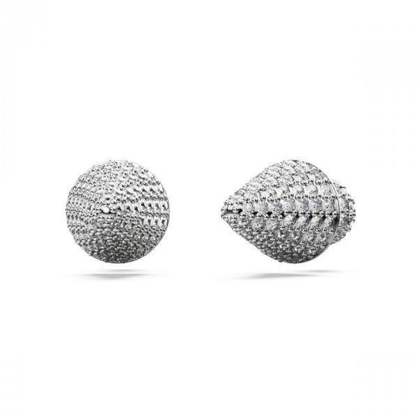 Brincos Swarovski Luna stud Lua Branco Revestido a Ródio