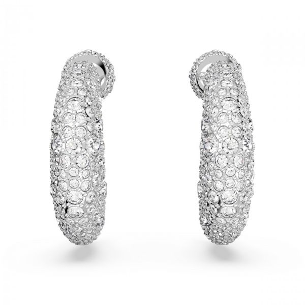 Brincos Swarovski Luna drop Lua Branco Revestido a Ródio