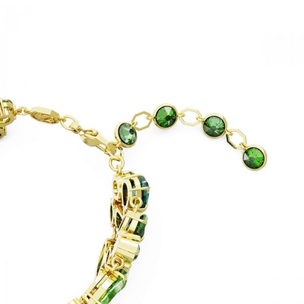 Pulseira Swarovski Gema Cortes mistos Verde Revestida a tom de Dourado