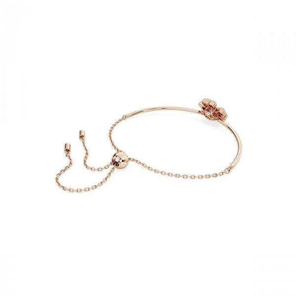 Pulseira Swarovski Idyllia Trevo Branco Revestido a tom de Dourado rosa