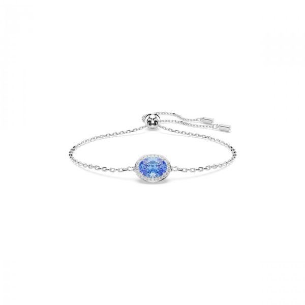 Pulseira Swarovski Constella Corte oval Azul Revestido a Ródio