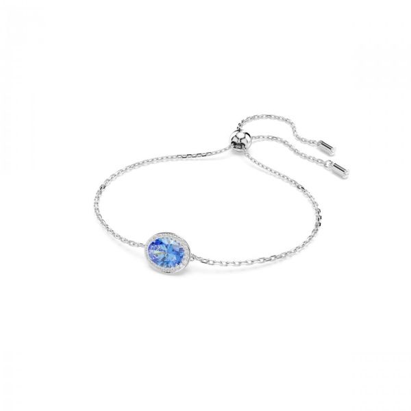Pulseira Swarovski Constella Corte oval Azul Revestido a Ródio