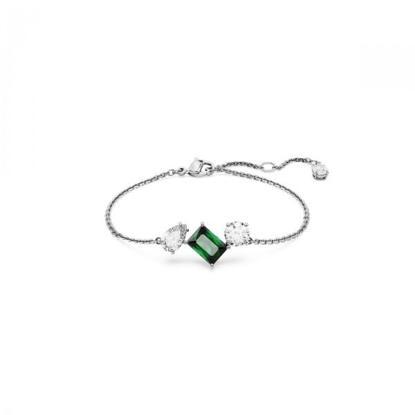 Pulseira Swarovski Mesmera Cortes mistos Verde Revestido a Ródio