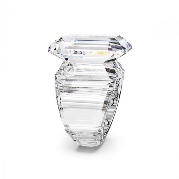 Anel Swarovski Lucent cocktail Corte octogonal Branco 60
