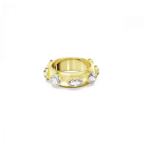 Anel Swarovski Dextera Cortes mistos Branco Revestido a tom de Dourado 50