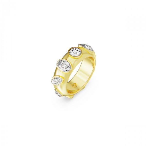 Anel Swarovski Dextera Cortes mistos Branco Revestido a tom de Dourado 50