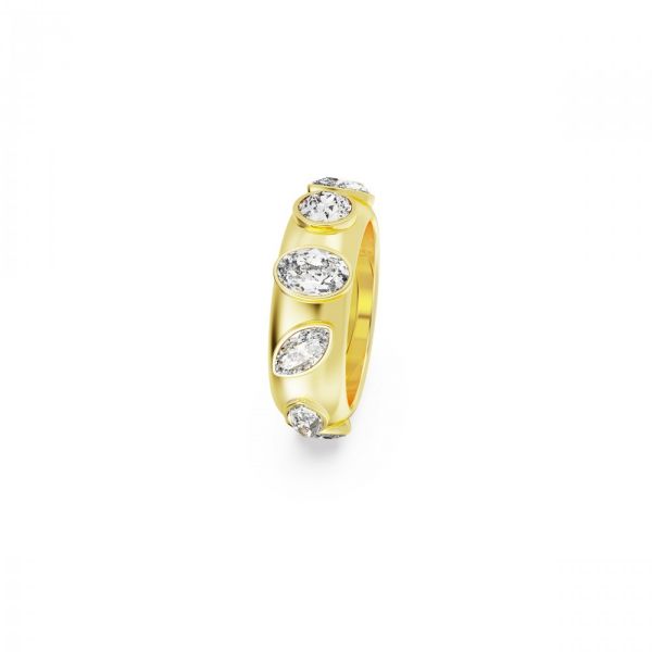 Anel Swarovski Dextera Cortes mistos Branco Revestido a tom de Dourado 50