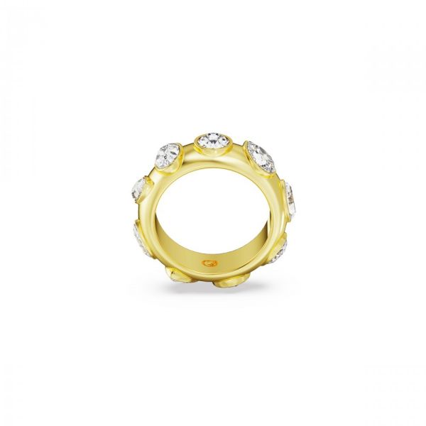Anel Swarovski Dextera Cortes mistos Branco Revestido a tom de Dourado 50