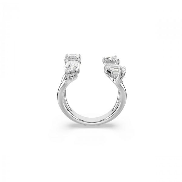 Anel Swarovski aberto Mesmera Cortes mistos Branco Revestido a Ródio 55