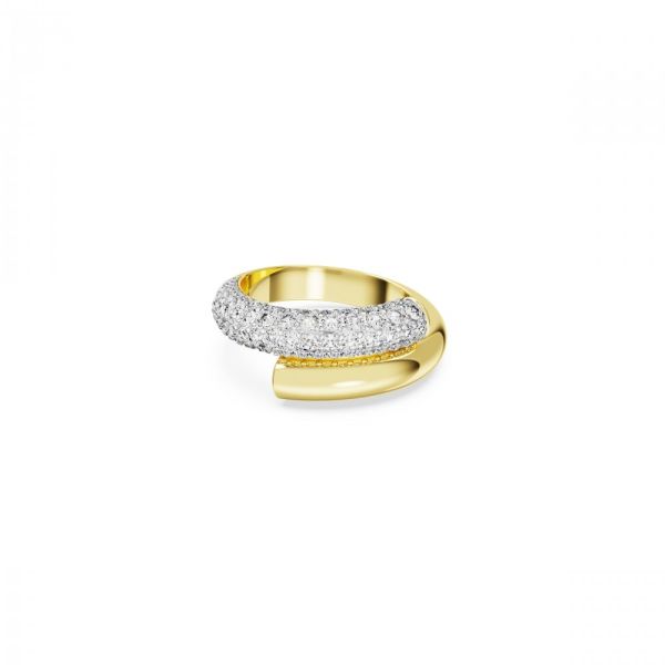 Anel Swarovski Dextera cocktail Branco Revestido a tom de Dourado 52
