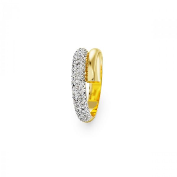 Anel Swarovski Dextera cocktail Branco Revestido a tom de Dourado 52