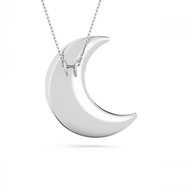 Pendente Swarovski Luna Lua Branco Revestido a Ródio