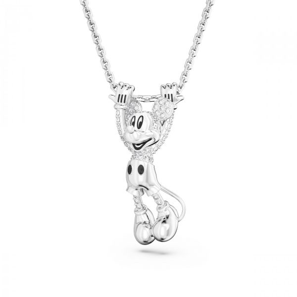 Pendente Swarovski em camadas Disney Mickey Mouse Branco Revestido a Ródio