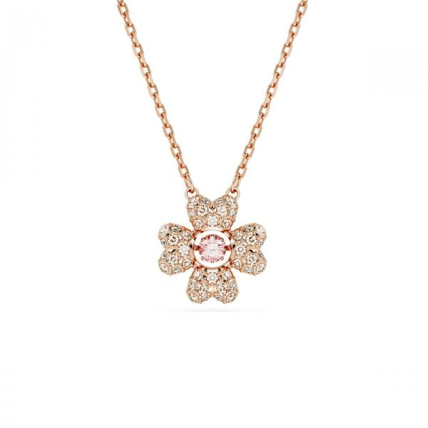 Pendente Swarovski Idyllia Trevo Branco Revestido a tom de Dourado rosa