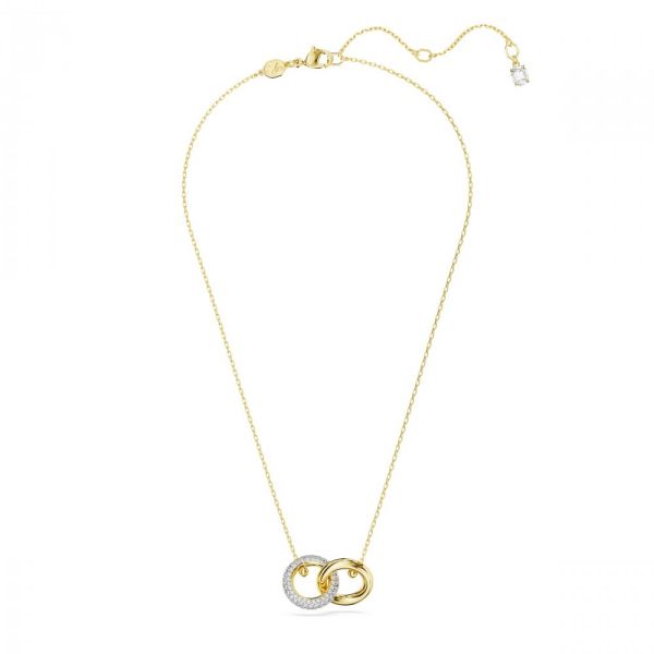 Pendente Swarovski Dextera LAço entrelaÃ§ado Branco Revestido a tom de Dourado